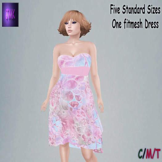 ~JMK~Summer Pink Floral Dress  (B)
