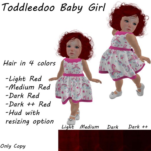 Toddleedoo Hair Abba Red Demo