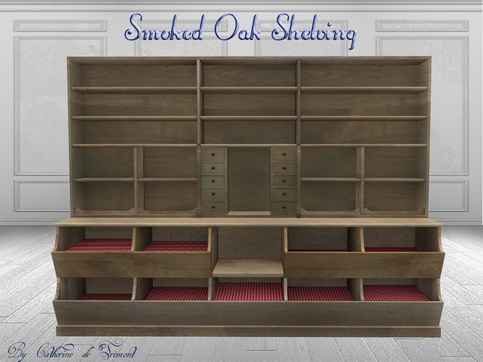 *CdT* Smoked Oak Shelving