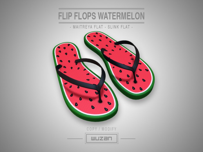 WUZAN Flip Flops (Watermelon)