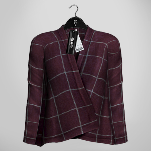 Emery Madeon Checked Jacket Berry