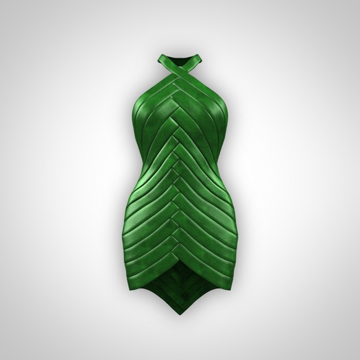 ANOIRCRE Carre Dress Green