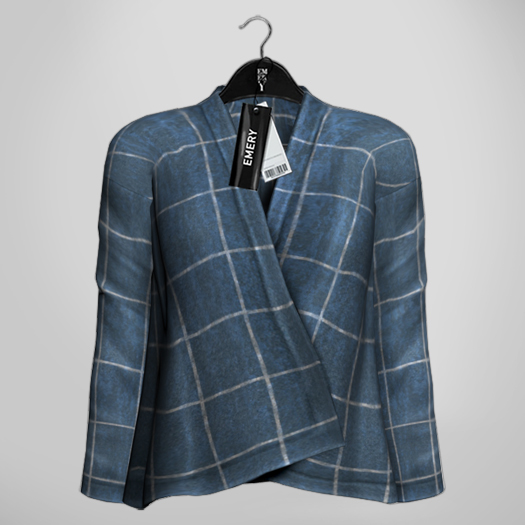 Emery Madeon Checked Jacket Sky