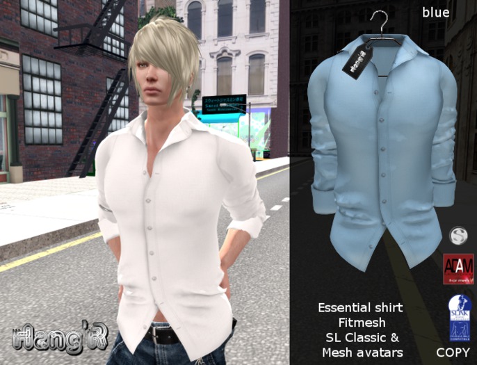 [Hang'R] Essential (blue) fitmesh shirt