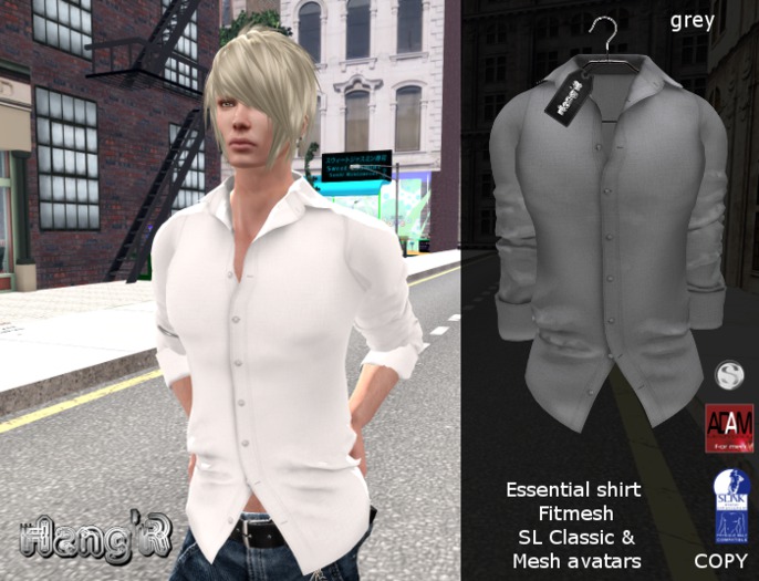 [Hang'R] Essential (grey) fitmesh shirt