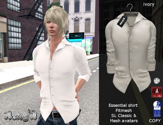[Hang'R] Essential (ivory) fitmesh shirt