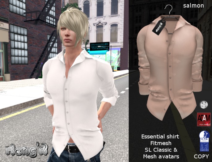 [Hang'R] Essential (salmon) fitmesh shirt