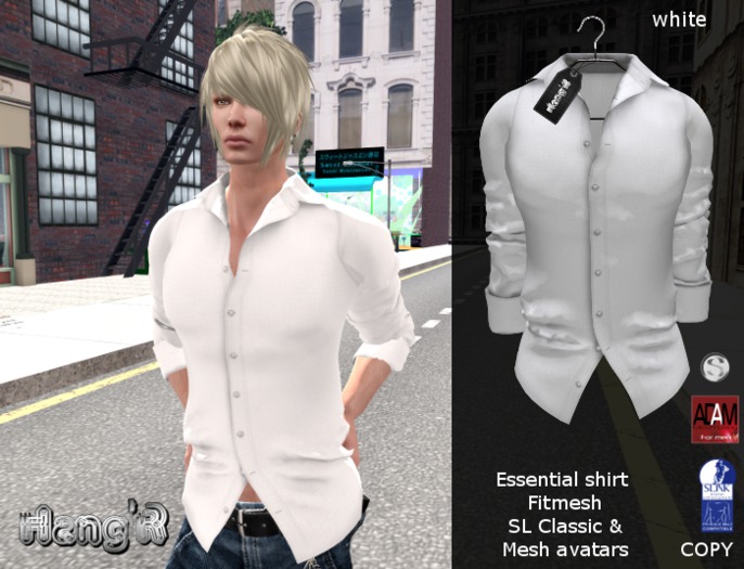 [Hang'R] Essential (white) fitmesh shirt