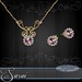 Sarai jewelry set gold rose
