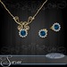 Sarai jewelry set gold aqua