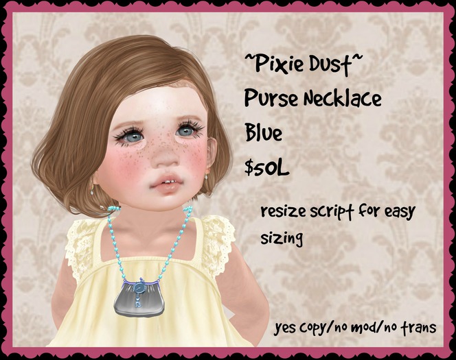 ~PD~ Purse necklace blue