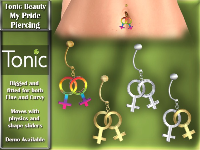 Tonic Fine and Curvy Beauty - My Pride Navel Piercings