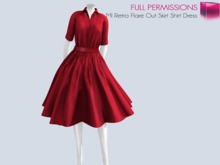 MI960891 MI Retro Flare Out Skirt Shirt Dress