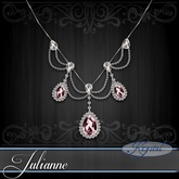 :::Krystal::: Julianne - Necklace - Platinum - Rose