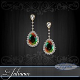 :::Krystal::: Julianne - Earrings - Gold - Rainbow