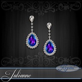 :::Krystal::: Julianne - Earrings - Platinum - Heliotrope