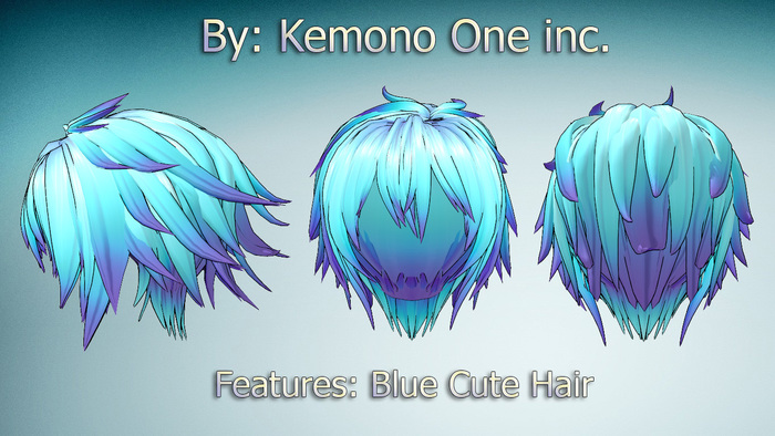 Blue Cute Short Hair