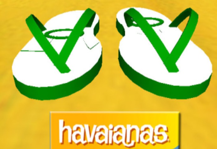 Havaianas green flip flop sandal