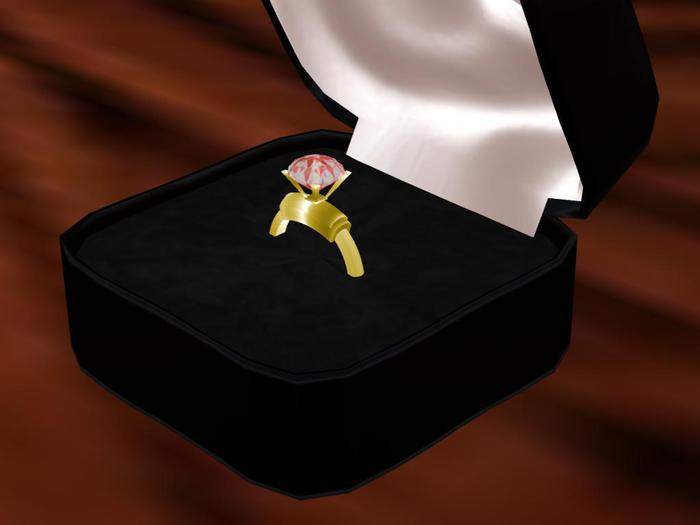 Gold sereem Diamond Ring Box