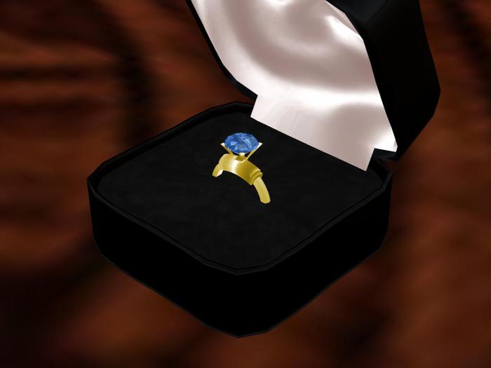 Gold Sapphire Ring Box