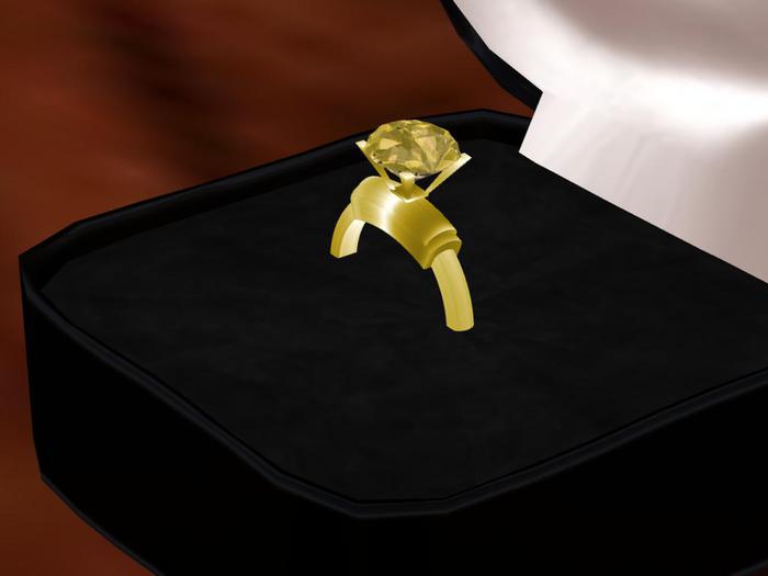 Gold Citrine Ring Box
