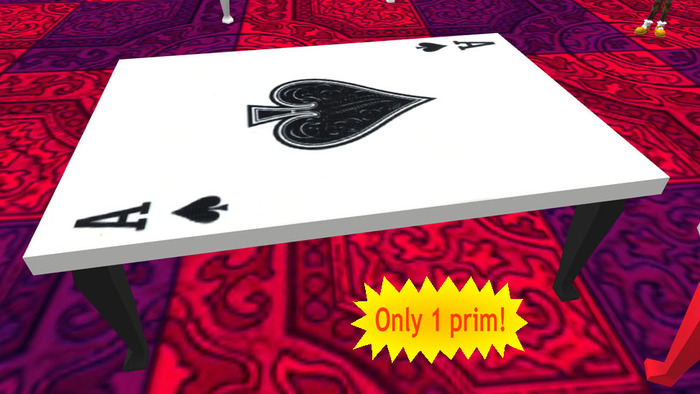 One Prim Table - Ace Of Spades B