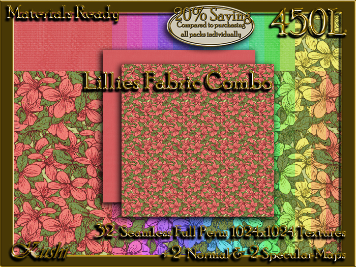 !Kushi! LilliesCOMBO Textures -WEAR TO UNPACK
