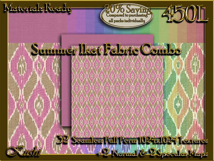 !Kushi! SummerIkatCOMBO Textures -WEAR TO UNPACK