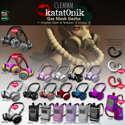 *katat0nik* & Clemmm (HAHAHA) Gas Mask RARE