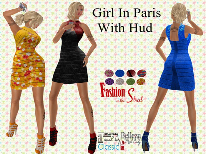Girl In Paris Dress With Hud