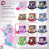*katat0nik* (orchid cupcake) Cameo Hat RARE