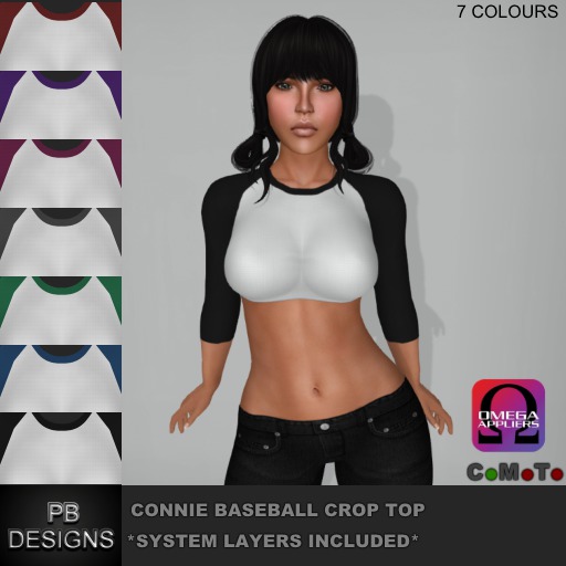 *PB* Connie Baseball Crop Top