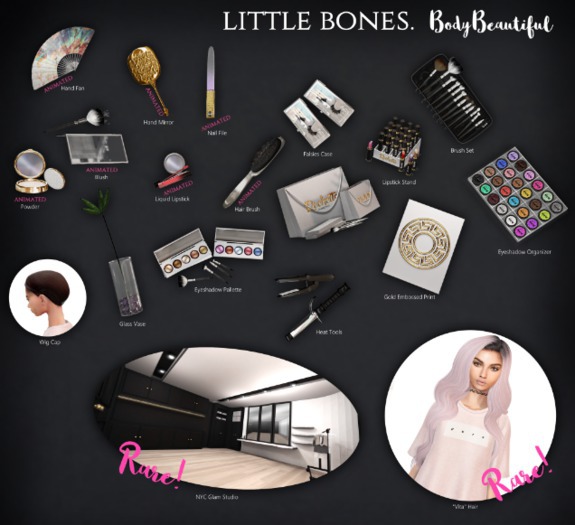 little bones. Glass Vase