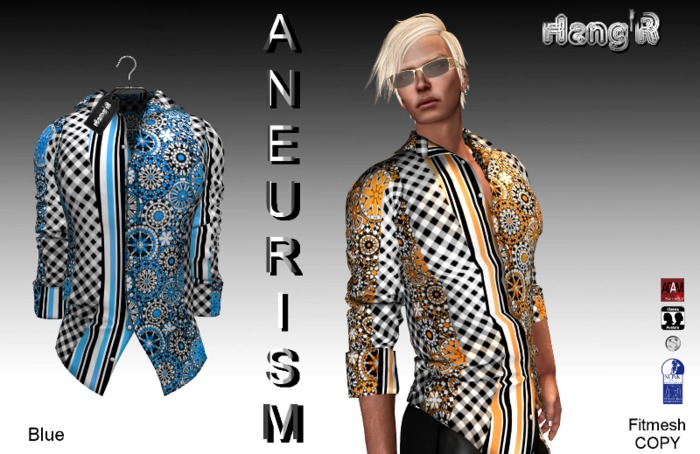[Hang'R] Aneurism (blue) fitmesh shirt