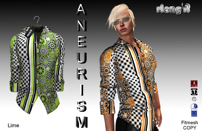 [Hang'R] Aneurism (lime) fitmesh shirt