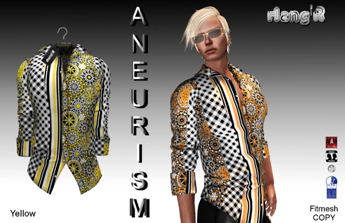 [Hang'R] Aneurism (yellow) fitmesh shirt
