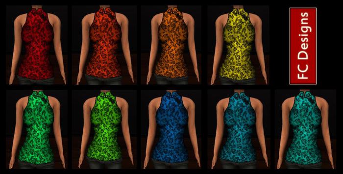 [FCD Basics] Non-Mesh Ladies Oriental Top 2 - 9 shades