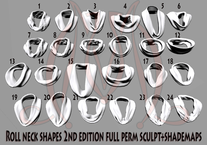 Roll Neck Shapes 2nd edition FULL PERM SCULPT+SHADEMAPS Sweater