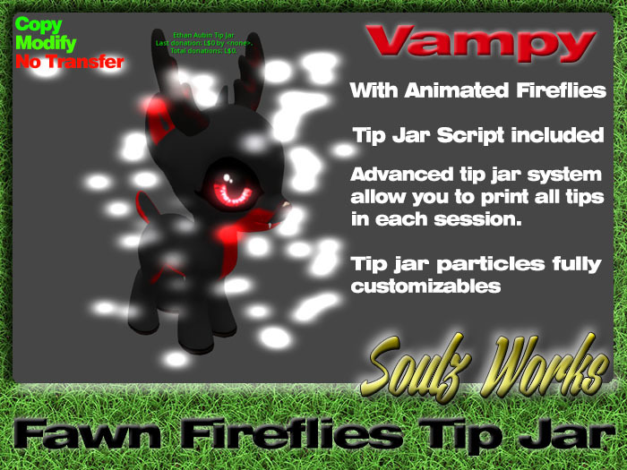 Fawn Fireflies Tip Jar - Vampy [Boxed]