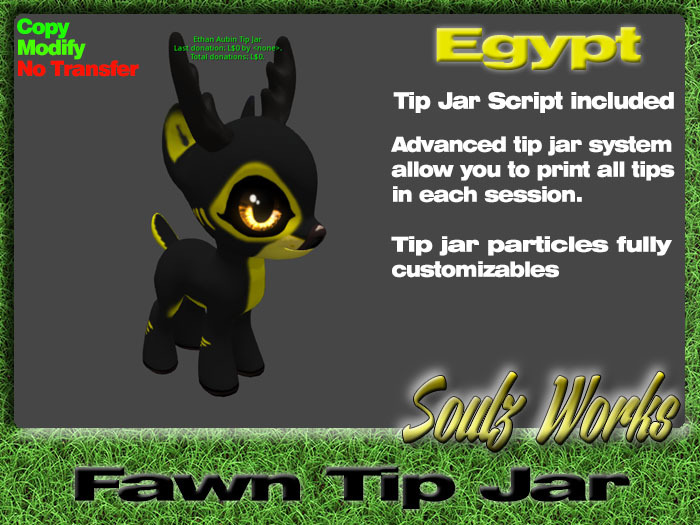 Fawn Tip Jar - Egypt [Boxed]