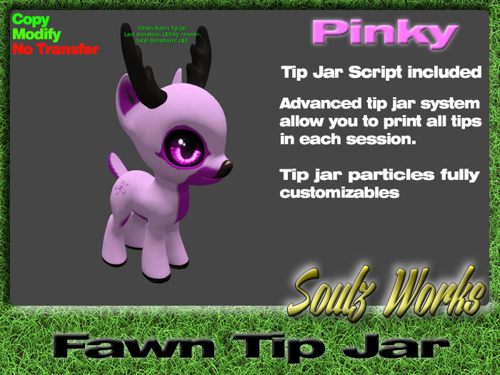Fawn Tip Jar - Pinky [Boxed]
