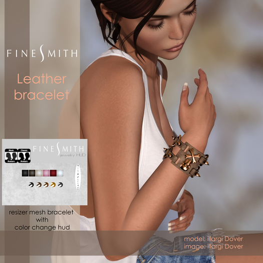 F I N E S M I T H LEATHER BRACELET SKULL