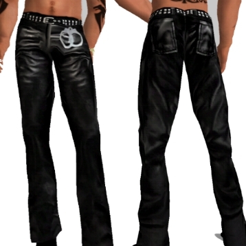 *Leather Hand cuff Pants