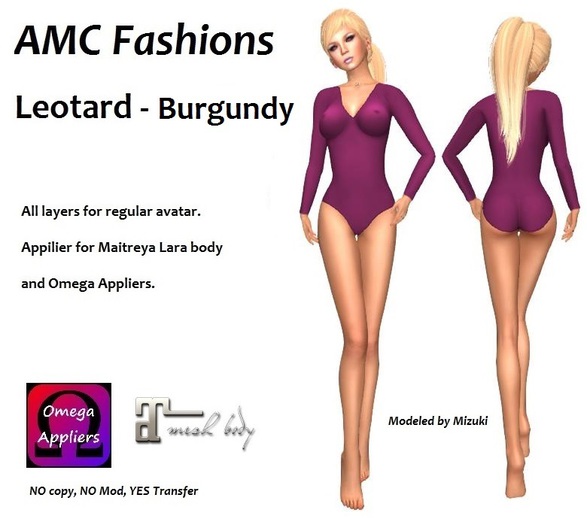 AMC Leotard - Burgundy
