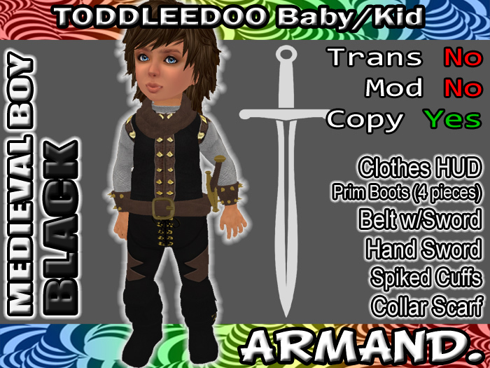 --ARMAND-- MEDIEVAL BOY - BLACK