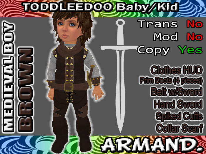--ARMAND-- MEDIEVAL BOY - BROWN
