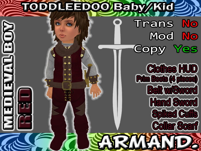 --ARMAND-- MEDIEVAL BOY - RED