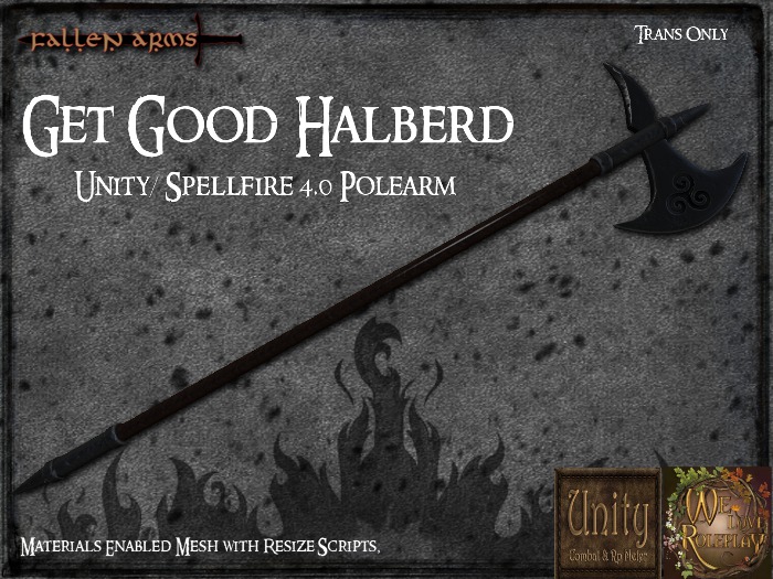 Second Life Marketplace - (FA) Get Good Halberd Unity Box