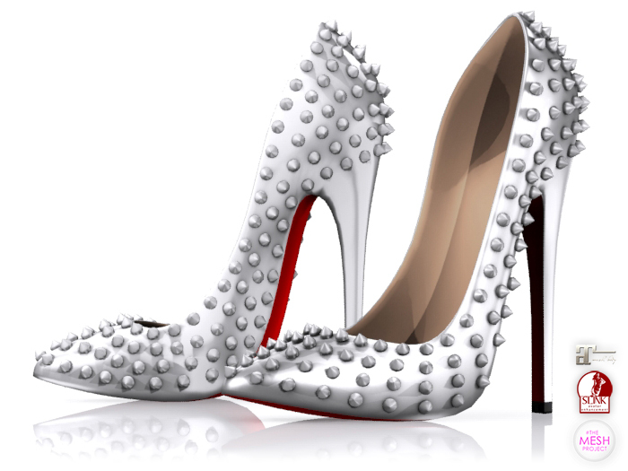 Garbaggio // Studded Pumps - White