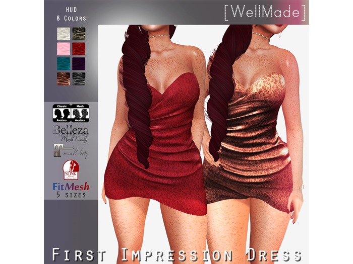 [WellMade] First Impression Dress - HUD 8 Colors
